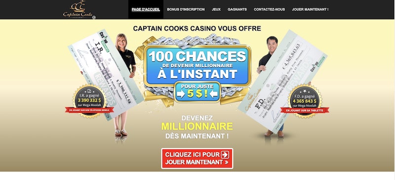 Le meilleur casino pour les canadiens Captain Cooks Casino Numéro 3